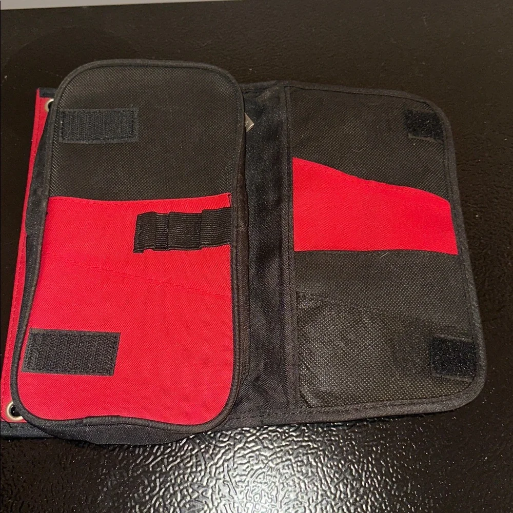 Five Star Red and Black Binder Pouch with Mesh Pocket